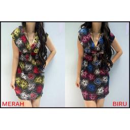 BR09850-2 - DRESS BINTANG - biru