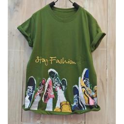 BR16433 - FASHION HIJAU TSHIRT TUMBLR TEE