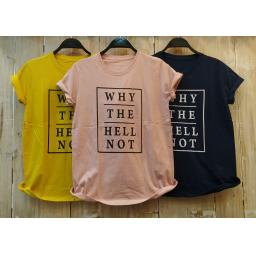 BR17879-1 - WHY THE HELL NOT TSHIRT TUMBLR TEE - kuning