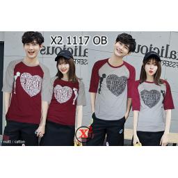 BR18068-1 - CP FOREVER TOGETHER TSHIRT TUMBLR TEE LENGAN 3/4 - maroon