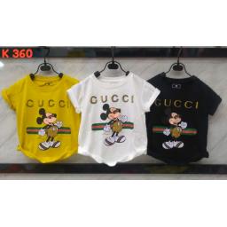 BR18972-1 - MICKEY BOSS KAOS ANAK TSHIRT TUMBLR TEE - size M kuning