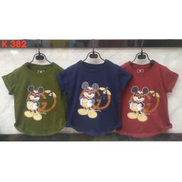 BR19016-1 - MICKEY KAOS ANAK TSHIRT TUMBLR TEE - size M hijau