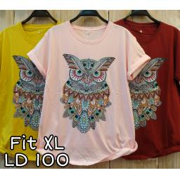 BR19763-1 - OWL TSHIRT TUMBLR TEE SIZE XL - kuning