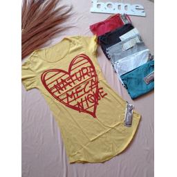 BR19889 - KAOS LOVE LENGAN PENDEK - hitam