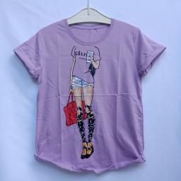 BR20791 - CELI PARIS  LILAC TSHIRT TUMBLR TEE