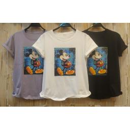 BR22019-3 - MICKEY TSHIRT TUMBLR TEE - Hitam