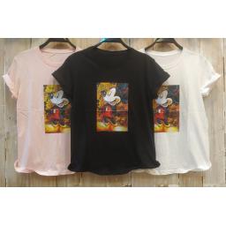 BR22024-1 - MICKEY TSHIRT TUMBLR TEE - Pink