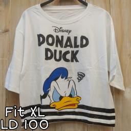 BR22084 - DONAL PUTIH LENGAN 3/4 TSHIRT TUMBLR TEE SIZE XL