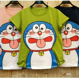 BR22142-2 - DORAEMON TSHIRT TUMBLR TEE - Hijau Olive