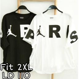 BR22375 - PARIS TSHIRT TUMBLR TEE SIZE 2XL - Hitam