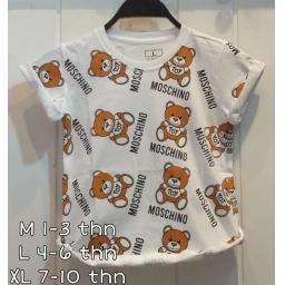 BR23392-3 - MOSCHI PUTIH KAOS ANAK TSHIRT TUMBLR TEE - Size XL