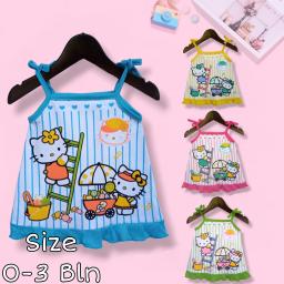 BR23397-2 - DRESS BAYI MOTIF HELLO KITTY N1 - Kuning