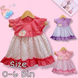 BR23884-2 - DRESS BAYI PEREMPUAN RABBIT PDM - Lilac