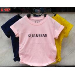 BR17197-2 - PULL & BEAR KAOS ANAK TSHIRT TUMBLR TEE - size M pink