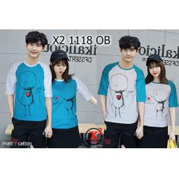 BR18067-2 - CP LOVE TSHIRT TUMBLR TEE LENGAN 3/4 - putih