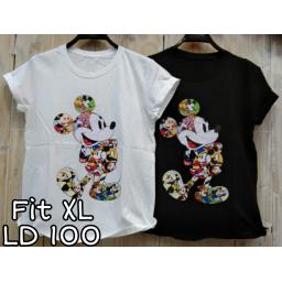 BR21473-2 - MICKEY TSHIRT TUMBLR TEE SIZE XL - Hitam