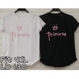 BR21971-2 - PRINCESS TSHIRT TUMBLR TEE SIZE 4XL - Hitam