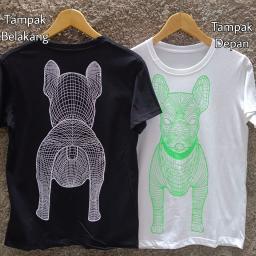 BR23387-2 - DOG TSHIRT TUMBLR TEE - Putih