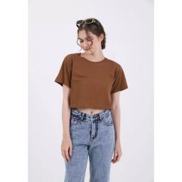 BR23605 - KAOS CROP TEE POLOS TOFFE