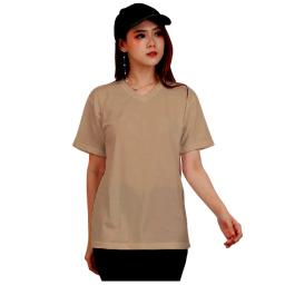 BR23689-3 - KAOS POLOS LEHER V COKSU LENGAN PENDEK - 2XL